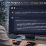 Non-technical professional uploading an Excel spreadsheet to ChatGPT and asking in plain English what trends are visible — AI data analysis tutorial for beginners, 2026